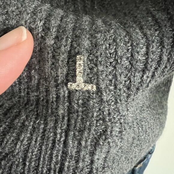 Lafayette 148 Women's Ribbed Cardigan Size S 100% Cashmere Gray Puff Sleeves - Picture 7 of 9